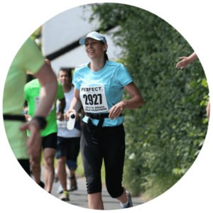 This is an image of a St Albans Personal Training client running a half marathon.