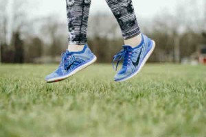 This image shows the a person jumping on the grass in a pair of blue trainers. This image is the background image for an advert for our beginners personal training service. Are you considering using a personal trainer or undertaking a fitness programme for the first time? Speak to St Albans Personal Training about our Beginners fitness training.